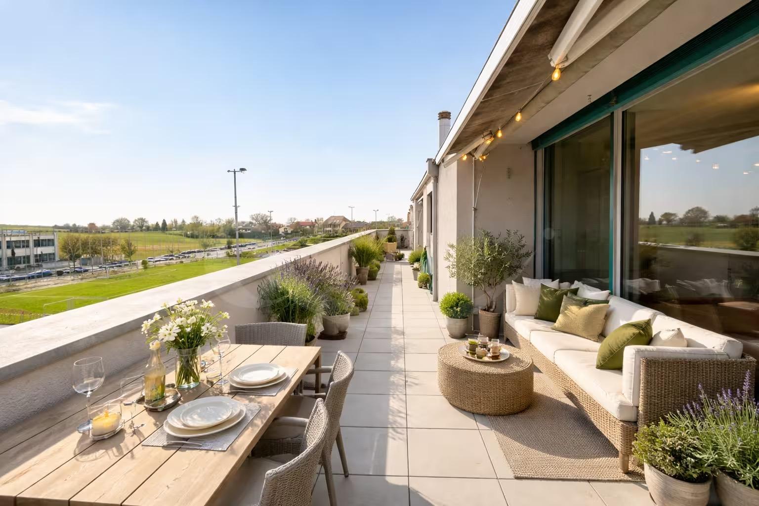 Exclusive penthouse occupying the entire floor with large terrace in the heart of Perly