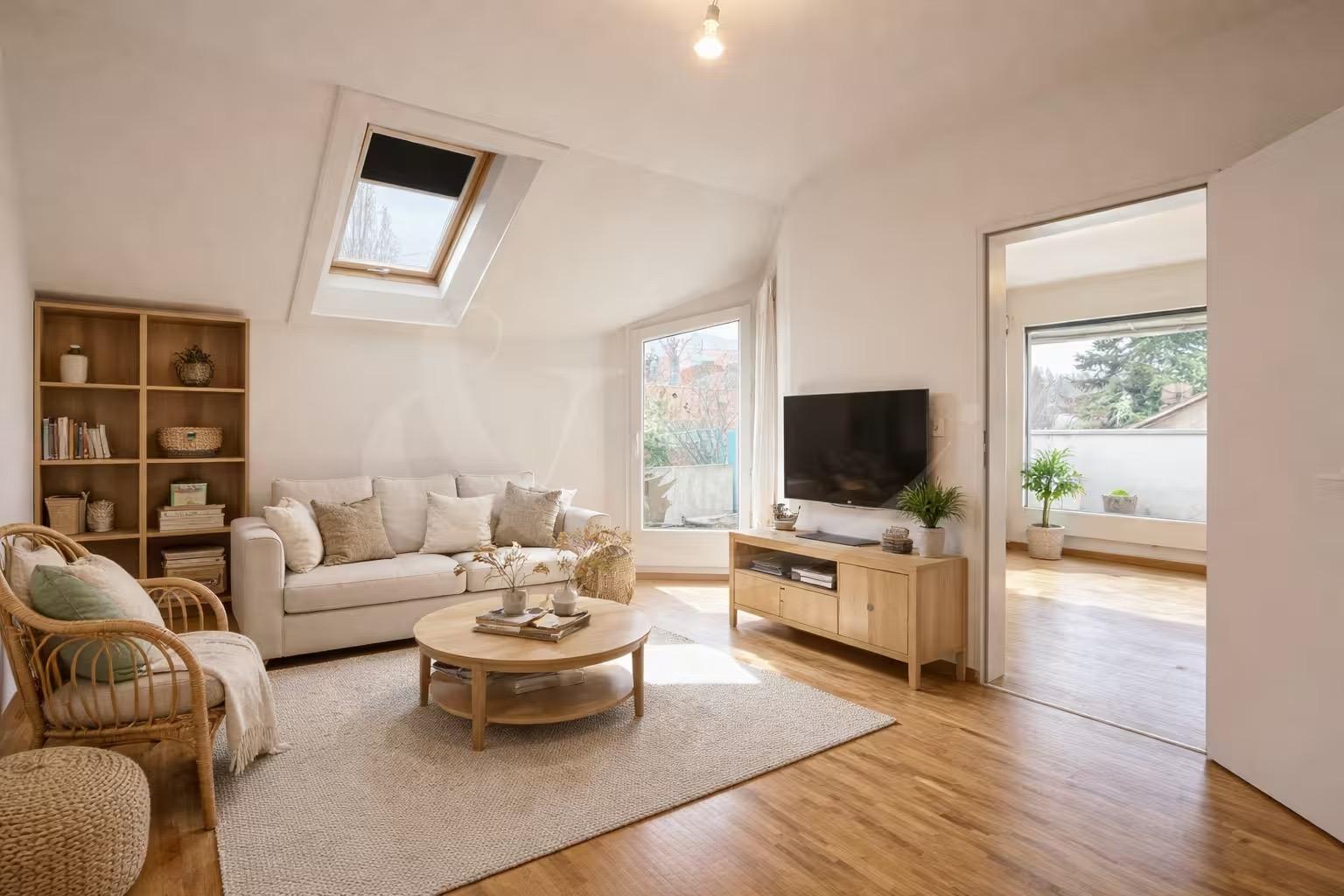 Exclusive penthouse occupying the entire floor with large terrace in the heart of Perly